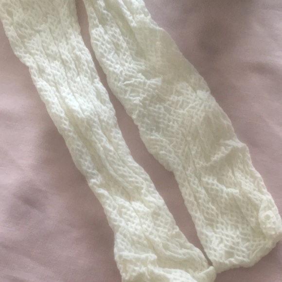 NWOT: Girls Fashion Pattern White Tights - Picture 4 of 10